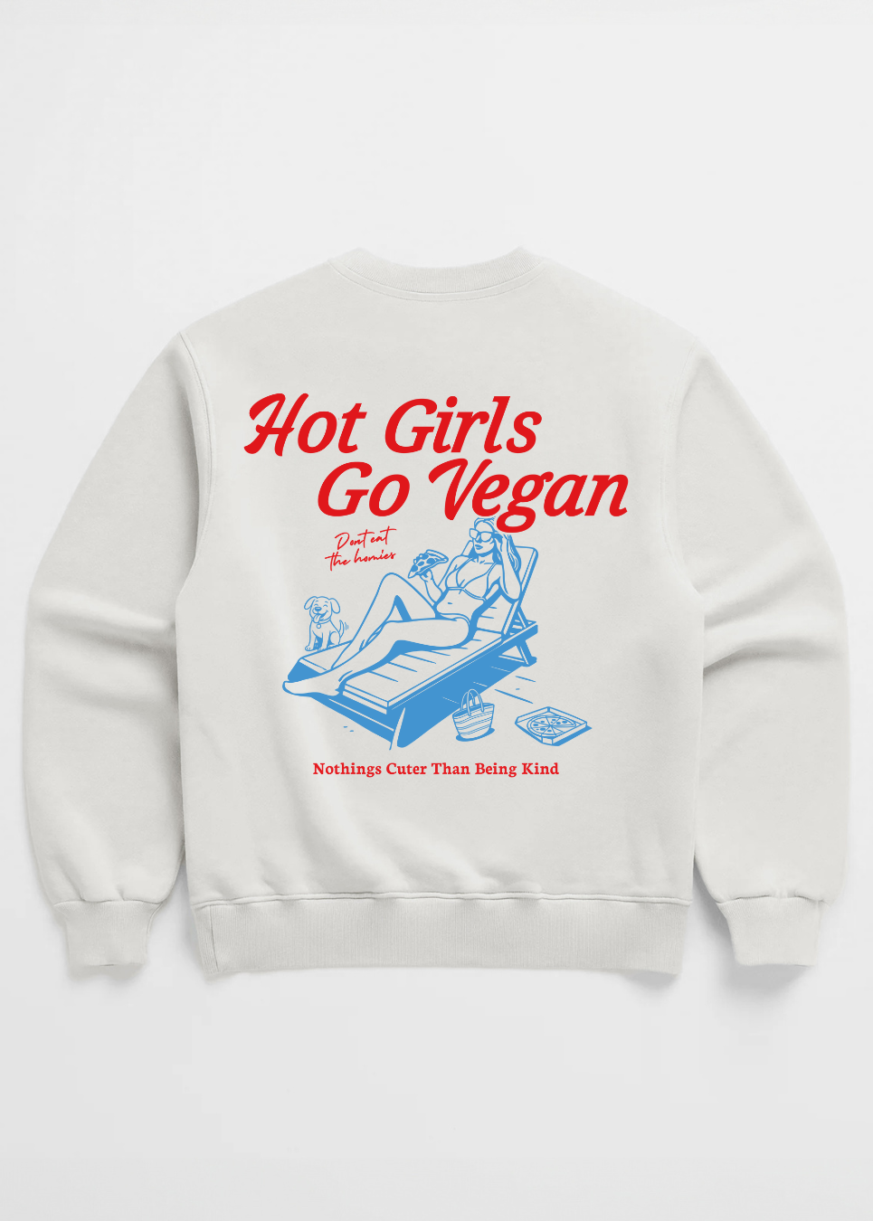 HOT GIRLS GO VEGAN CREWNECK