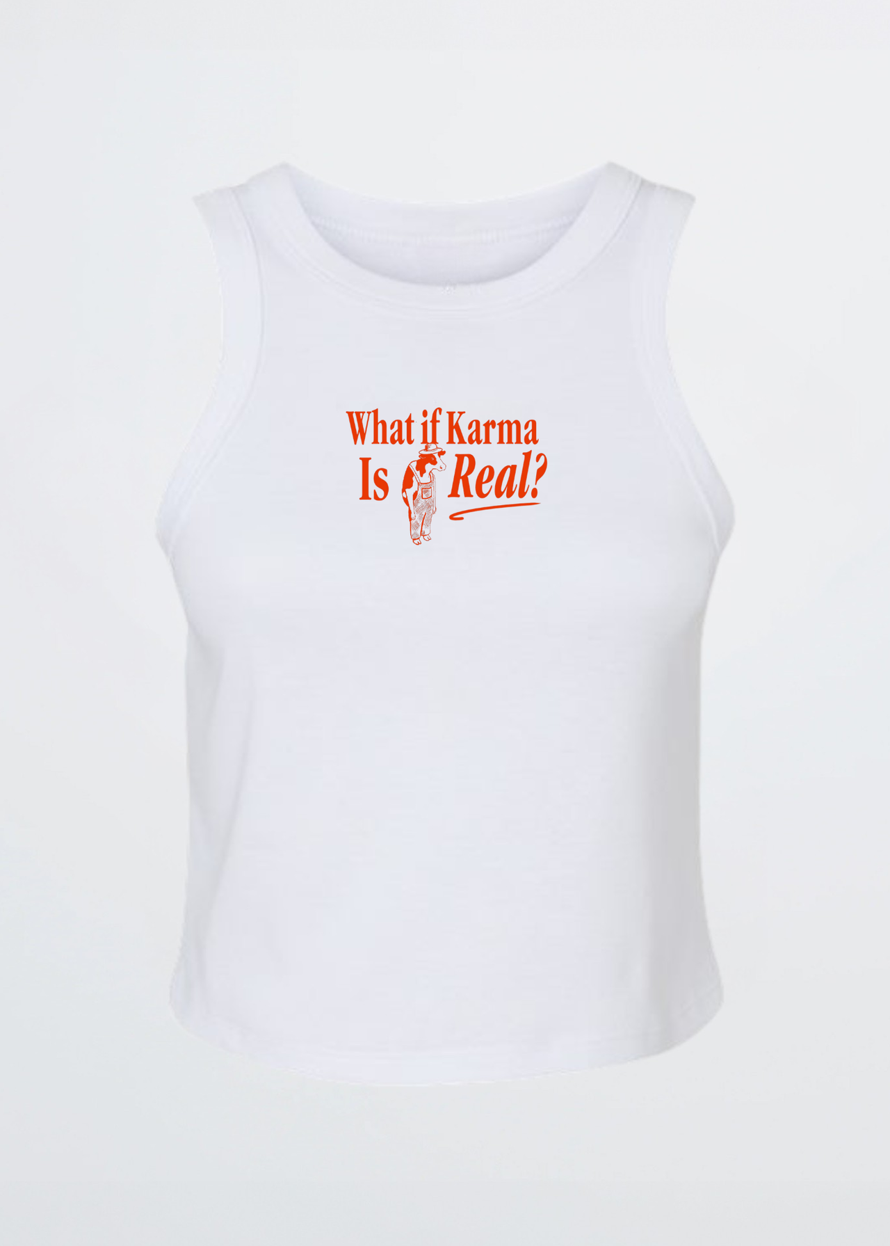 white dont eat the homies karma tank top
