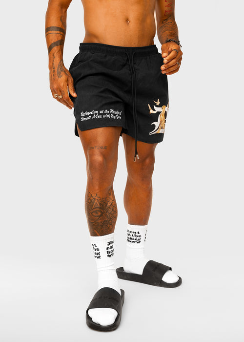 BLACK SAFARI SWIM SHORT