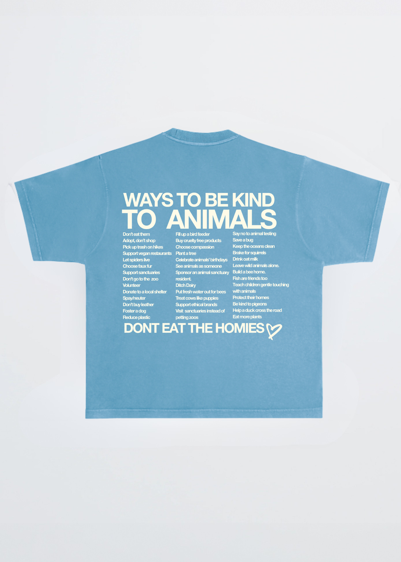 WAYS TO BE KIND TO ANIMALS TEE