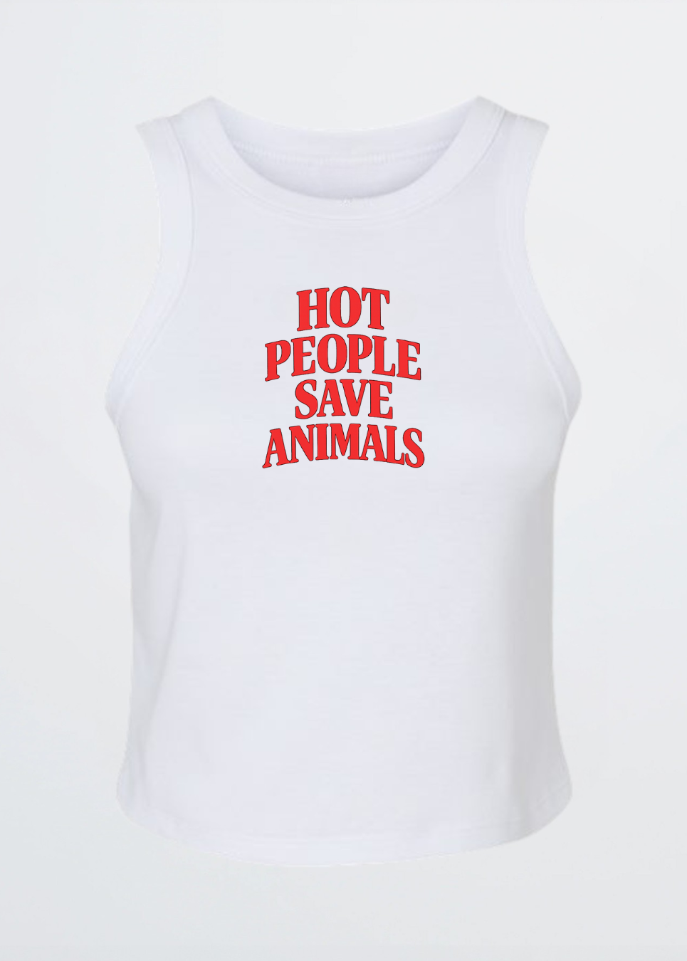 HOT PEOPLE SAVE ANIMALS TANK